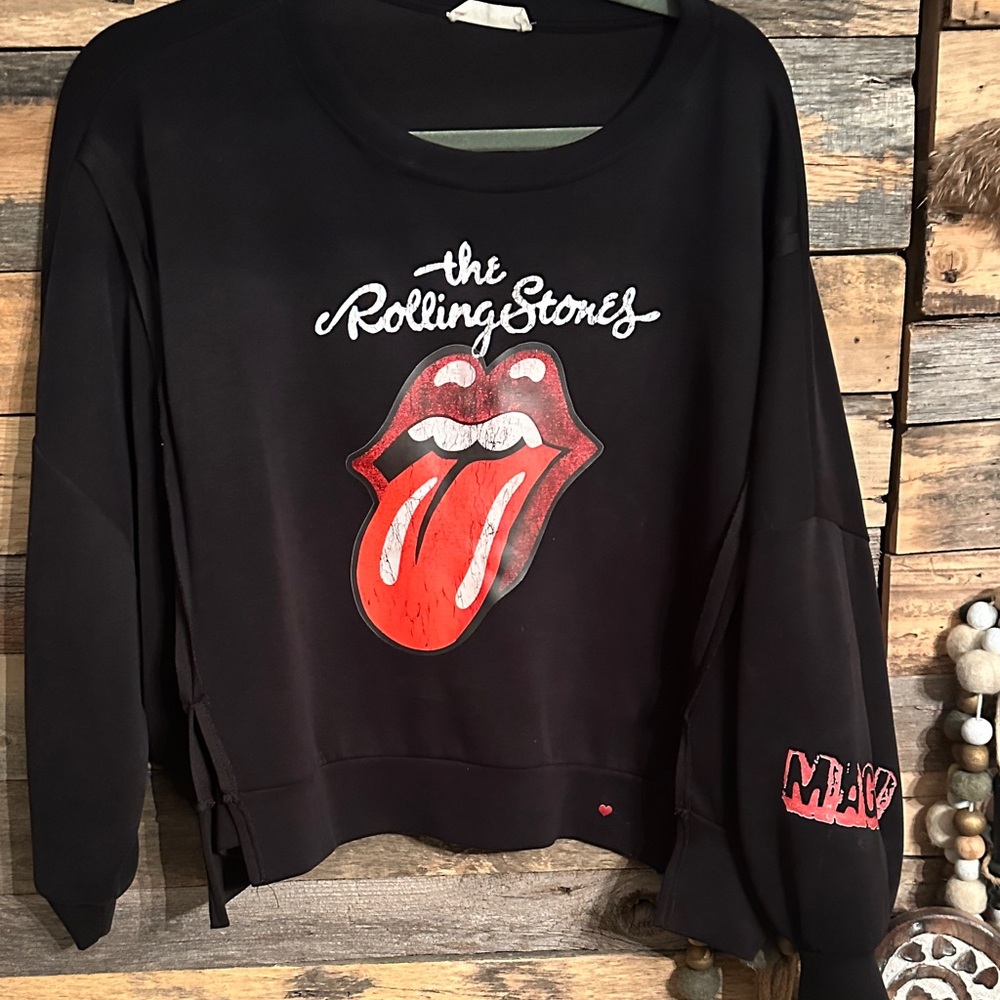 Rolling Stones band Black Camden sweatshirt VERY SOFT upcycle